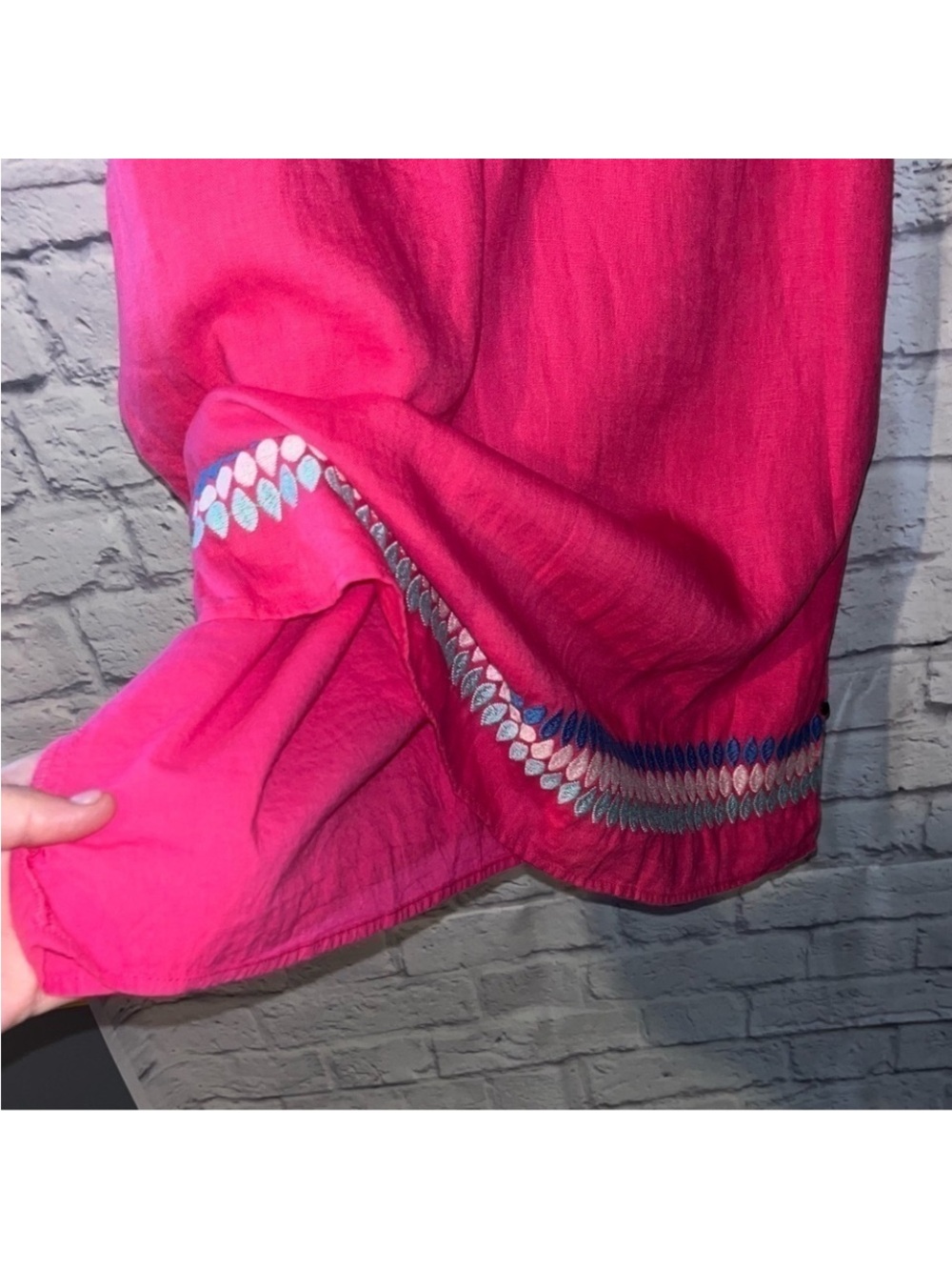 Women’s Sleeveless Hatley Hot Pink Dress size small. Linen - Picture 5 of 15